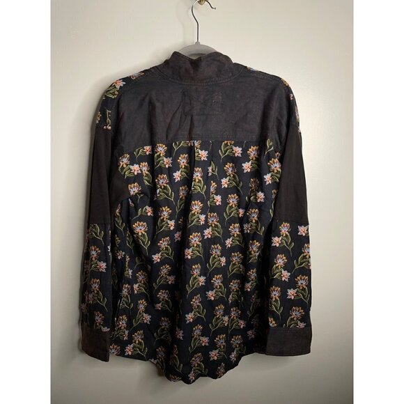 Free People Summer of Surf Pullover Button Henley Top Long Sleeve Size L NEW - Picture 8 of 10